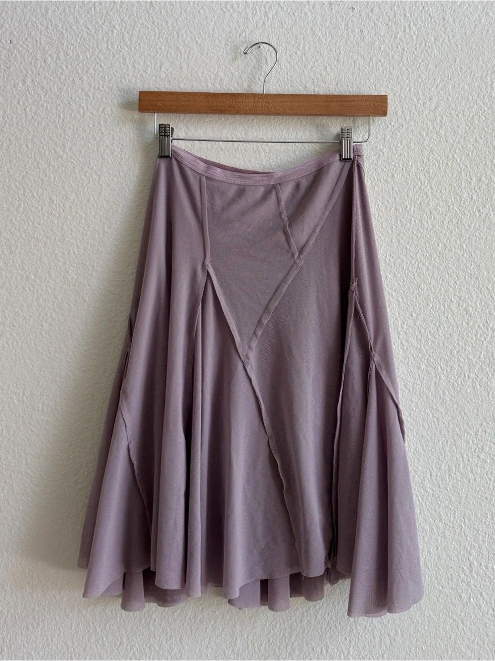 XHILARATION Y2K Lavender Panel Flare Skirt